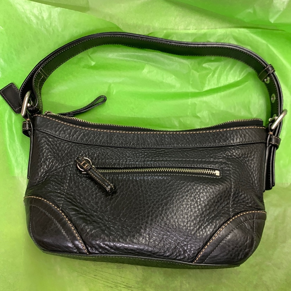Coach Black Leather Shoulder Bag